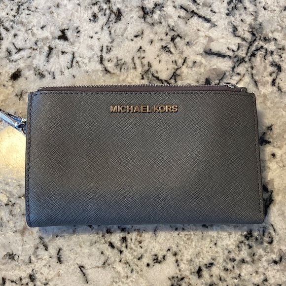 Michael Kors Charcoal Zip Wallet - Picture 4 of 12